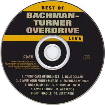 CD Bachman-Turner Overdrive: Best Of Bachman-Turner Overdrive Live 583770