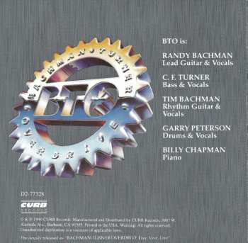 CD Bachman-Turner Overdrive: The All Time Greatest Hits Live 613619