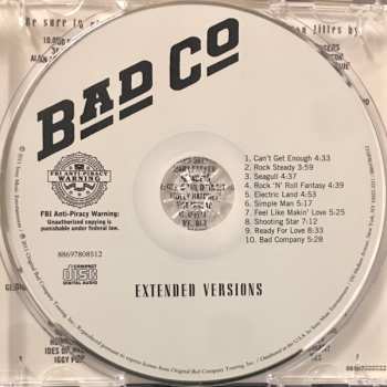 CD Bad Company: Extended Versions 605646