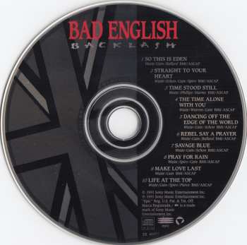 CD Bad English: Backlash 593009