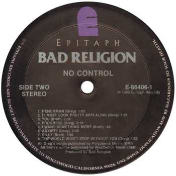 LP Bad Religion: No Control 589205