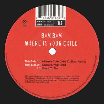 Album Bam Bam: Where Is Your Child (Archiv #02)