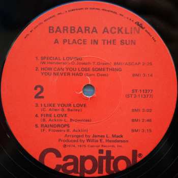 LP Barbara Acklin: A Place In The Sun 590764