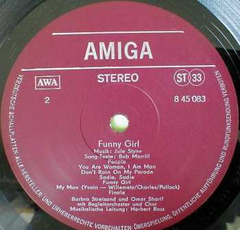 LP Barbra Streisand: Funny Girl (Original Filmmusik) 656001