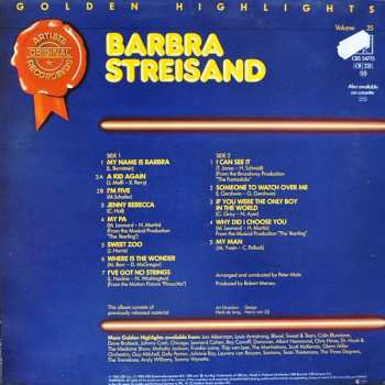 LP Barbra Streisand: Golden Highlights 623891