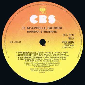 LP Barbra Streisand: Je M'appelle Barbra 623897