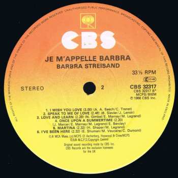 LP Barbra Streisand: Je M'appelle Barbra 623897