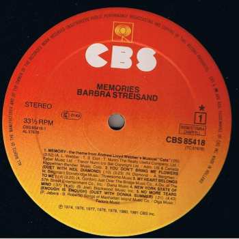 LP Barbra Streisand: Memories 549352