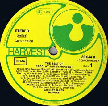 LP Barclay James Harvest: The Best Of Barclay James Harvest 653419