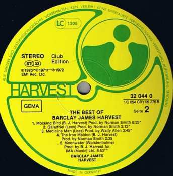 LP Barclay James Harvest: The Best Of Barclay James Harvest 653419