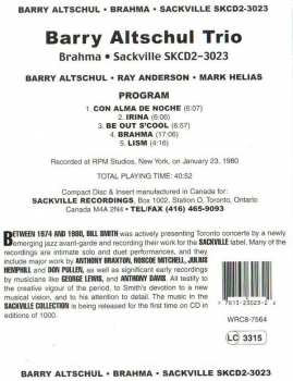 CD Barry Altschul Trio: Brahma 433856