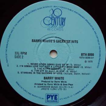 LP Barry White: Greatest Hits 41985