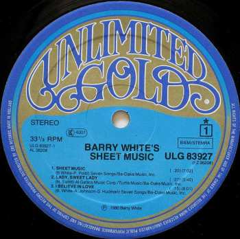 LP Barry White: Barry White's Sheet Music 603310