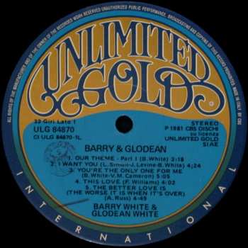 LP Barry White: Barry & Glodean 631165