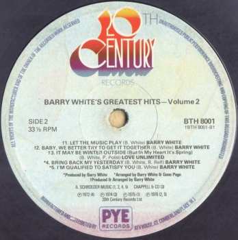 LP Barry White: Greatest Hits Volume Two 631145