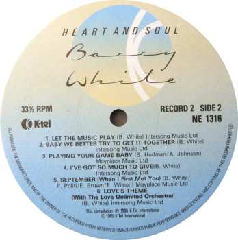 2LP Barry White: Heart And Soul 632299