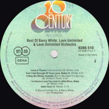 2LP Love Unlimited Orchestra: Best Of Barry White, Love Unlimited & Love Unlimited Orchestra 645543