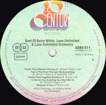 2LP Love Unlimited Orchestra: Best Of Barry White, Love Unlimited & Love Unlimited Orchestra 645543