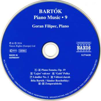 CD Béla Bartók: Piano Music • 9 620447