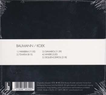 CD Wolfgang Baumann: Baumann / Koek 579593