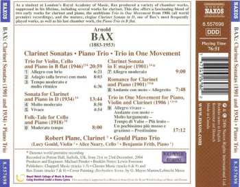 CD Arnold Bax: Clarinet Sonatas; Piano Trio; Trio In One Movement 631996