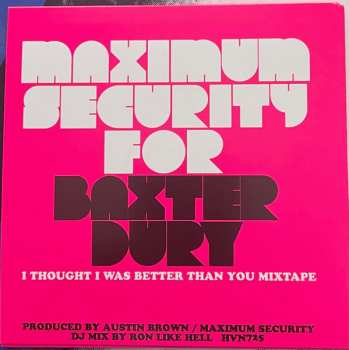 LP/CD Baxter Dury: I Thought I Was Better Than You CLR | LTD 598942