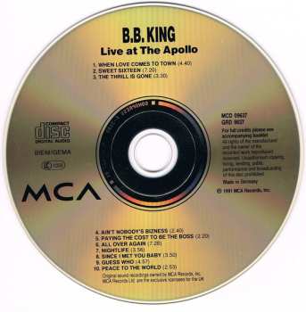 CD B.B. King: Live At The Apollo 653110