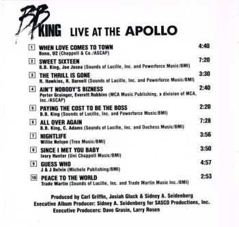 CD B.B. King: Live At The Apollo 653110