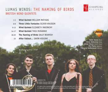 CD Sally Beamish: The Naming Of Birds (British Wind Quintets) 631407