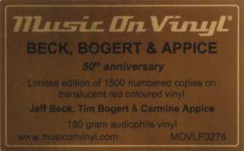 LP Beck, Bogert & Appice: Beck, Bogert & Appice LTD | NUM | CLR 455178