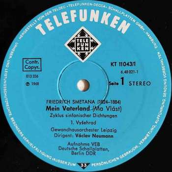 2LP Václav Neumann: Má Vlast = Mein Vaterland = My Country (Gesamtaufnahme = Complete Recording) 660818