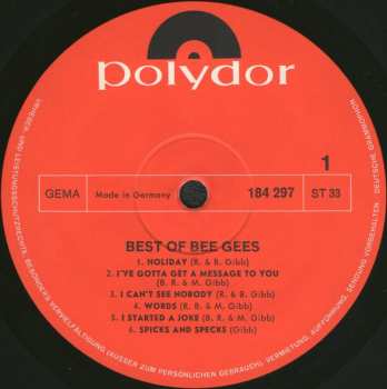 LP Bee Gees: Best Of Bee Gees 638379