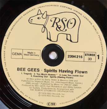 LP Bee Gees: Spirits Having Flown 630107