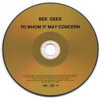 CD Bee Gees: To Whom It May Concern = トゥ・フーム・イット・メイ・コンサーン 578737