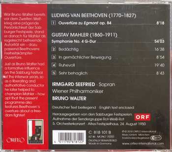 CD Ludwig van Beethoven: Beethoven Egmont-Ouvertüre - Mahler  Symphonie n° 4 619643