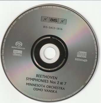 SACD Ludwig van Beethoven: Symphonies Nos 2 & 7 660183