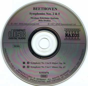 CD Ludwig van Beethoven: Symphonies Nos. 2 And 5 658237