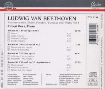 CD Ludwig van Beethoven: Klaviersonaten - Vol. 8: Nr. 7 D-Dur Op. 10,3 / Nr. 20 G-Dur Op. 49,2 / Nr. 22 F-Dur Op. 54 / Nr. 23 F-moll Op. 57 Appassionata 411667