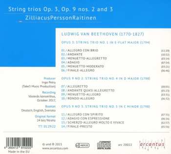 CD Ludwig van Beethoven: String Trios Op. 3, Op. 9 Nos. 2 And 3 572755