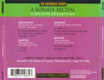 CD Béla Bartók: A Sonata Recital By Béla Bartók & Joseph Szigeti 331334