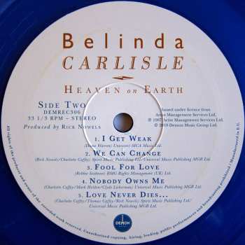 LP Belinda Carlisle: Heaven On Earth CLR 15692