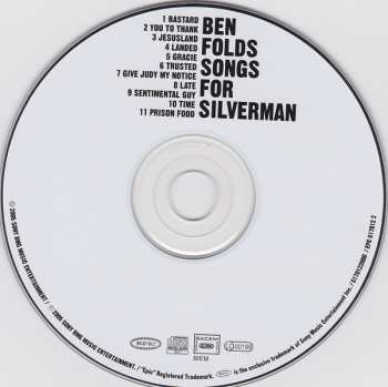 CD Ben Folds: Songs For Silverman 33552