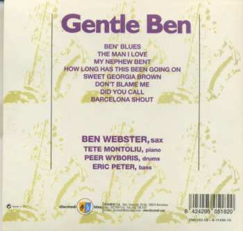 CD Ben Webster: Gentle Ben 393987