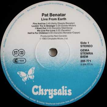 LP Pat Benatar: Live From Earth 653822