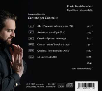 CD Benedetto Marcello: Superbo Del Mio Affanno (Cantate Per Contralto) 599823