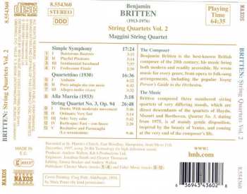 CD Benjamin Britten: String Quartets Vol. 2 335283