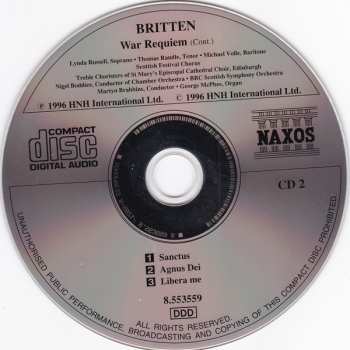 2CD Benjamin Britten: War Requiem 331572