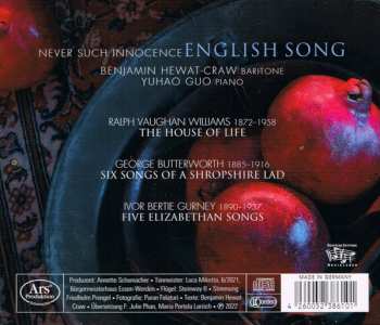 CD Benjamin Hewat-Craw: English Song – Never Such Innocence  557012