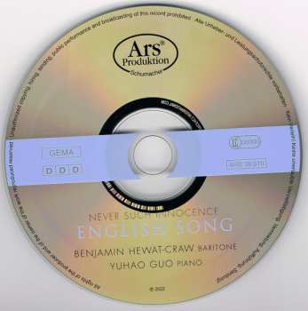 CD Benjamin Hewat-Craw: English Song – Never Such Innocence  557012