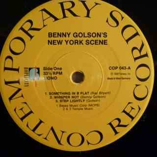 LP Benny Golson: Benny Golson's New York Scene 657911